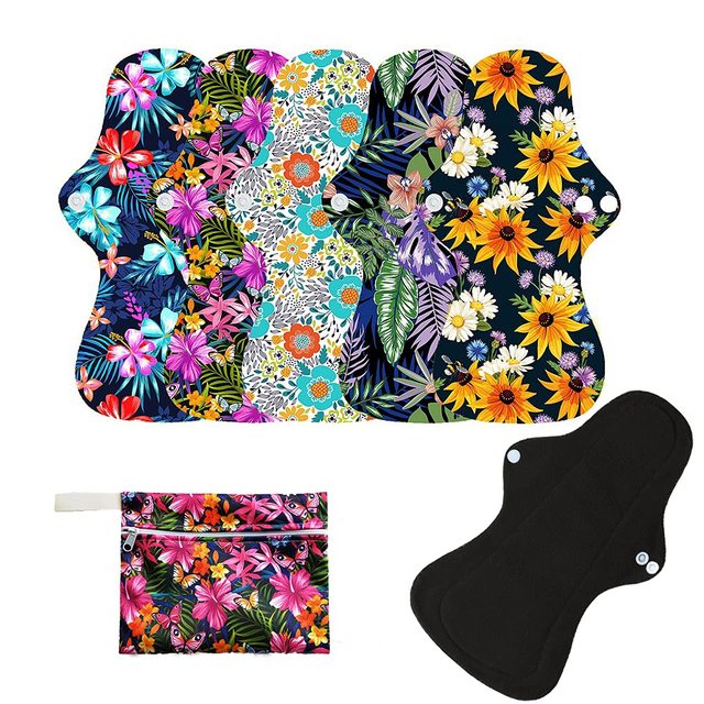 Feminine Panty Liners Washable for Women & Teens; Thin Sanitary Reusable Liners  for Period