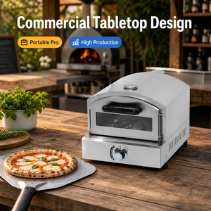 Horno de Pizza Comercial de Gas LPG para Mostrador, Horno de Pizza de Acero Inoxidable para Pizzería, Cafetería, Restaurante, Bar de Snacks, Cocina - Product Image 4