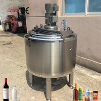 Cuve de mélange industrielle à haut cisaillement 304/316L avec chauffage à vapeur isolé pour sirop, cuve de mélange en acier inoxydable