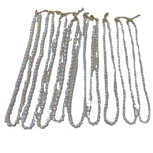 Collier de marque de niche baroque pour femmes, perle d'eau douce naturelle de millet, chaîne de clavicule, perles de forme irrégulière - Product Image 5