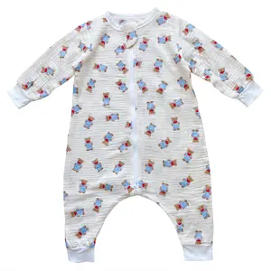 Fille animal bébé garçons poisson magnétique coton bio seersucker bébé fille pyjamas ensemble bébé pyjamas ensemble coton