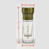 Vente en gros de 3ml de bouteille en verre de parfum d'huile de couvercle en alliage de zinc bouteille en verre vide avec joint de pulvérisateur de pompe