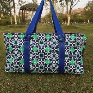 Monogram กระเป๋าผ้าใบอเนกประสงค์ขนาดใหญ่,กระเป๋าสำหรับใช้ซักชายหาดกระเป๋าพิมพ์ลายดอกไม้กระเป๋าสำหรับผู้ไปพักผ่อนวันหยุดสุดสัปดาห์ - Product Image 4