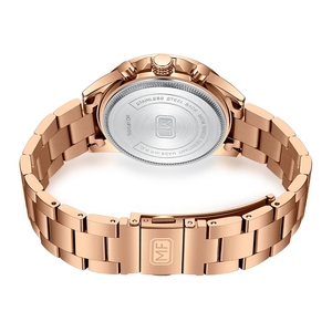 <span class=keywords><strong>MINI</strong></span> <span class=keywords><strong>FOCUS</strong></span> MF0466L <span class=keywords><strong>Relojes</strong></span> de cuarzo con cronógrafo de gama alta con correa de acero inoxidable para <span class=keywords><strong>mujer</strong></span> con reloj impermeable de 3 ATM para hombre - Product Image 2