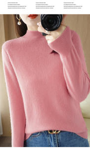 เสื้อสเวตเตอร์แบบสวมหัวผ้าฟลีซบุซับในอบอุ่นสำหรับผู้หญิงใส่ในฤดูหนาวเสื้อสเวตเตอร์ผ้าโพลีเอสเตอร์/ คอตตอน - Product Image 4