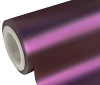 Film Vinyle PET pour Carrosserie de Voiture, Couleur Prune (Ume Plum Purple), 6.5mil, 1.52 x 16.5m, avec Technologie Air Release