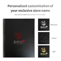 Personnalisation complète Porte-menu en cuir A4 Porte-menu en cuir personnalisé pour café