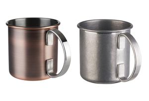 Taza rizada de acero inoxidable 304 de metal ecológico de 450mL para cerveza, tazas duraderas para Bebidas frías - Product Image 4