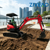 Produsen ZIVEAO dari Tiongkok, Harga Murah, Excavator Mini Crawler Standar Bersertifikasi EPA dengan Kabin Opsional