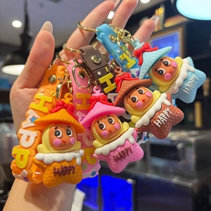 Nuevo Diseño 3D Lindo Dibujo Animado Anime Twinkle Twinkle Biscuit Toys Llavero de Goma PVC para Regalo de Festival - Product Image 1
