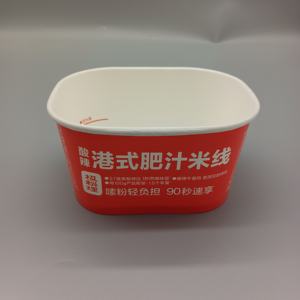 Tazón Rectangular Marrón para Ensaladas, Recubierto con PLA, Hecho de Cartón Blanco o Papel Kraft de Grado Alimenticio con Laminación de PE - Product Image 6