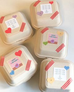 Custom Bento Box <strong>Sticker</strong> Food Packaging Label Waterproof Oil Resistant Logo <strong>Printed</strong> <strong>OEM</strong> Wholesale Supplier China - Product Image 2