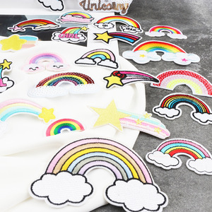 แผ่นผ้าปักลายสีรุ้งสำหรับเด็กแผ่นปะติดสีรุ้งหลากสี - Product Image 3