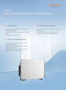 อินเวอร์เตอร์แบบเชื่อมต่อระบบไฟฟ้าสามเฟส <span class=keywords><strong>SUNGROW</strong></span> 150 กิโลวัตต์ รุ่น SG150CX ระบบ Multi-MPPT สำหรับระบบไฟฟ้า 1000 โวลต์ดีซี - Product Image 2