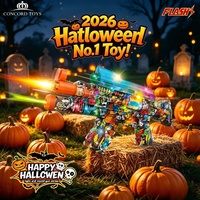 Pistolet Mitrailleur Électrique en Plastique à Effets Sonores Réalistes pour Enfants, Jouet de Cosplay et Jeu d'Imitation en Extérieur, Spécial Halloween