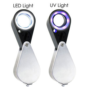 Rotsen Munten Antiek Verlichte Pocket <span class=keywords><strong>10x</strong></span> <span class=keywords><strong>20x</strong></span> 30x Opvouwbare Juweliers <span class=keywords><strong>Loupe</strong></span> Met Uv En Led Licht - Product Image 3