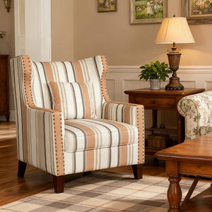 Amerikaanse Traditionele <span class=keywords><strong>Wingback</strong></span> Stoel Hoge Rug Vleugel <span class=keywords><strong>Chesterfield</strong></span> Stijl Accent Stoel Vintage Club Lederen Bank Voor Woonkamer - Product Image 1