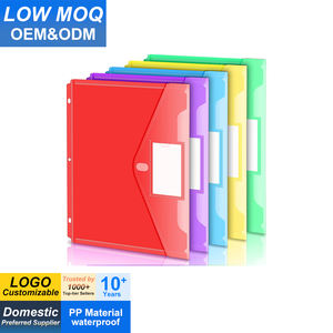 Pochette de classement A4 en polyéthylène avec fermeture hermétique, dossiers à chargement latéral, intercalaires à 3 anneaux avec poches, format Lettre - Product Image 1