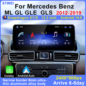 STWEI Android 14 pour Mercedes Benz ML GL GLE GLS W166 X166 2012-2019 Autoradio multimédia 12,3 pouces GPS 4G WiFi Carplay - Product Image 4