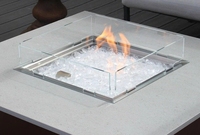 Table de foyer au gaz en métal de conception moderne pour jardin