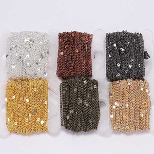 Thin <b>Chain</b> <b>Necklace</b> <b>Chain</b> 18K Gold Plated Copper Clad Iron For Jewelry Making DIY Accessories Bulk Yiwu Origin - Product Image 4
