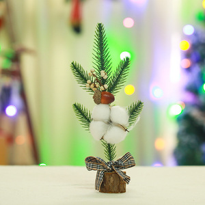 Albero <span class=keywords><strong>di</strong></span> Natale in Plastica Fatto a Mano, Mini Bonsai da Tavolo, Decorazione per Finestre, Ideale come Regalo o per Uso Personale, Fiore Artificiale Natalizio - Product Image 2