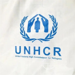 Resistencia al desgarro Pe Tarpaulin Relief hoja <span class=keywords><strong>de</strong></span> plástico 4X6m 4X5 metros banda reforzada agujeros preperforados <span class=keywords><strong>para</strong></span> Tent Relief Refugees - Product Image 6