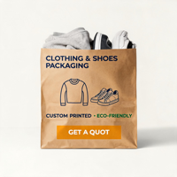 Service d'impression numérique personnalisée sur papier pour sacs plats en papier kraft pour la mode, avec logo personnalisé, faible MOQ