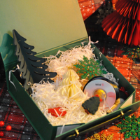 Boîtes cadeaux de Noël en gros Jinbar, boîtes cadeaux pour vêtements et cosmétiques, boîtes magnétiques avec poignée en PU, boîtes à vêtements double face