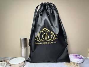 Bolsas de Regalo Ecológicas, Reciclables y Biodegradables, Personalizadas, de Satén de Algodón Orgánico con Relieve, Bolsas de Mano de Lujo con Cordón de Lino para el Hogar - Product Image 5