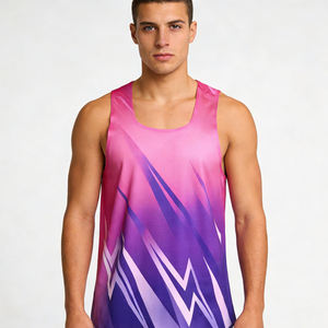 Camiseta Deportiva de Alto Rendimiento Personalizada Multicolor de Secado Rápido, Transpirable, Ligera y sin Costuras para Hombre y Mujer, Chaleco Deportivo para Correr - Product Image 4