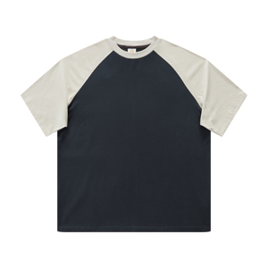 T-shirt Oversize Personalizzate con Maniche Raglan in Cotone 100%, Stile Streetwear con Contrasto di Colori e Stampa a Rilievo - Product Image 2
