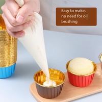 Lot de 50 moules à cupcakes verts double paroi, résistants à la graisse, avec bord roulé dégradé vert, en aluminium