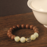 Bracelet de perles d'encens naturelles mélangées, forme boule, accents en résine, tendance unisexe, entretoises plaquées or antique, aromathérapie et bien-être