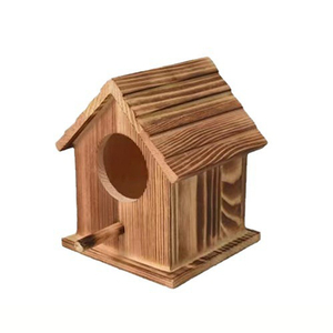 Nichoir <span class=keywords><strong>en</strong></span> <span class=keywords><strong>bois</strong></span> de Noël artisanal non fini, petit, économique, pour oiseaux, avec motif graffiti, ornement, cadeaux personnalisables avec logo à peindre - Product Image 2