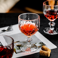 Verre à vin de luxe de style européen gravé, à pied haut, pour vin rouge, idéal pour la maison, les fêtes, les mariages, les restaurants, les bars, vente en gros, cadeau