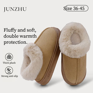 Nuevas pantuflas transfronterizas para 2025, pantuflas de gamuza, aislantes para el hogar, antideslizantes, botas de nieve, EVA - Product Image 2