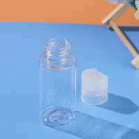 Bouteilles PET cylindriques transparentes personnalisables de 40 ml, 50 ml, 60 ml avec pompe pulvérisatrice pour lotion, shampoing, tonique facial, et produits de voyage