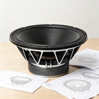 Stokta 18 İnç 3600W Yüksek Güçlü Subwoofer Sürücüsü, Döküm Alüminyum Sepetli Profesyonel Ses Hoparlör Sistemi