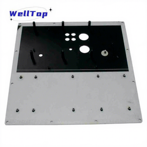 Fabrication de tôles métalliques WellTop sur mesure, châssis en aluminium cintré en usine, modèle à rivets, sablé, anodisé, sérigraphié - Product Image 1