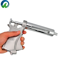 Seringue d'injection vétérinaire semi-automatique en acier inoxydable de 50 ml, pistolet d'injection continu pour volailles, réutilisable pour animaux
