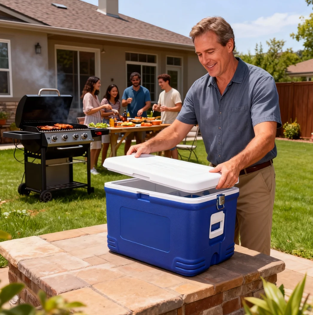 Custom Logo Cooler Box for Corporate Outdoor Events, Promotional Insulated Ice Chest for Company Picnic, Team Building & Camping