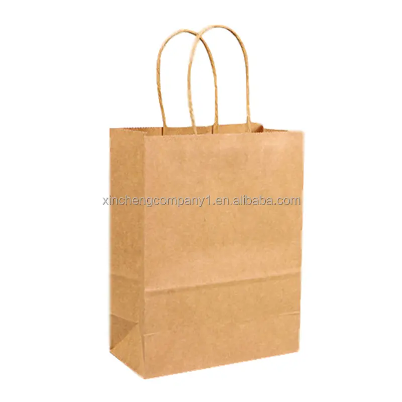 Özel kare alt kağıt hediye keseleri beyaz alışveriş restoran gıda için kolları ile kraft kağıt torbalar çıkar