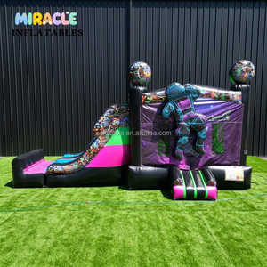 Castillo Inflable Profesional 3D con Tobogán Doble de Astronauta para Negocios de Alquiler Comercial de Alto Rendimiento - Product Image 2