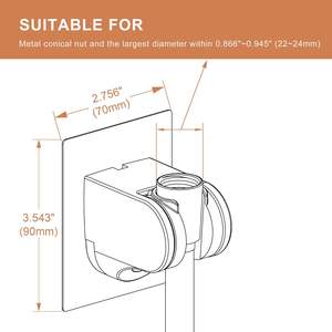 Supporto per soffione doccia forte adesivo senza foratura montaggio a parete regolabile staffa palmare soffione per bambini RV bagno doccia - Product Image 6