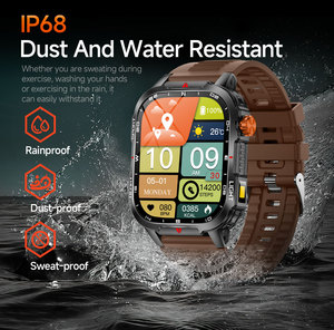 Montre connectée Factory MAX68 avec écran tactile TFT, batterie 1100 mAh, étanche IP68, suivi d'activité, suivi du sommeil, boussole, multisports V35 - Product Image 6