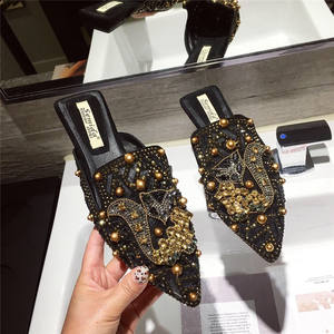 Finali strass <span class=keywords><strong>Sandali</strong></span> Donna Donna Donna estate scivoli mocassini stile 2025 <span class=keywords><strong>Sandali</strong></span> da Donna piatti da Donna - Product Image 4