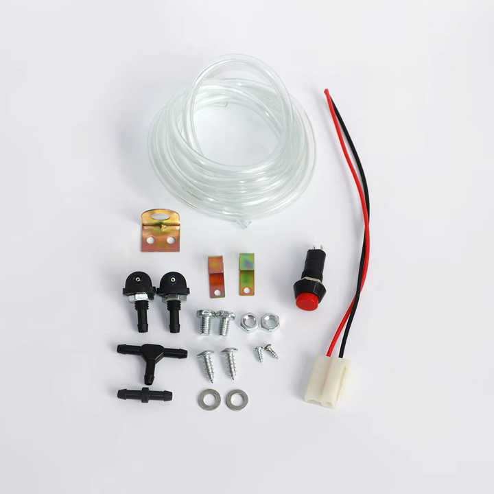 Kpvevmta 12V UTV Windshield Wiper Kit With Washer Pump - For Polaris RZR, Can-Am, Kawasaki Teryx & More