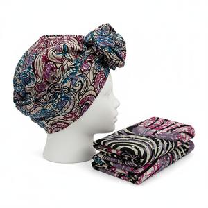 ผ้าประกายสีม่วงพิมพ์ลายดอกไม้หลากสีผ้าฝ้ายแอฟริกันผ้าพิมพ์ลายขี้ผึ้งผ้ากานากากเพชรสไตล์อังการา - Product Image 1