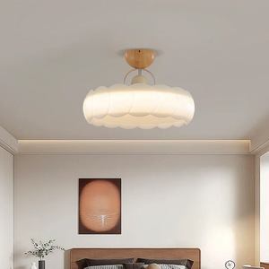 Hiện Đại Đơn Giản Thiết Kế Kem Phong Cách Phòng Ngủ Đèn Quang Phổ Đầy Đủ Bảo Vệ Mắt Gỗ Màu Lông Cho Thạc Sĩ Phòng Ngủ Trần Đèn - Product Image 4